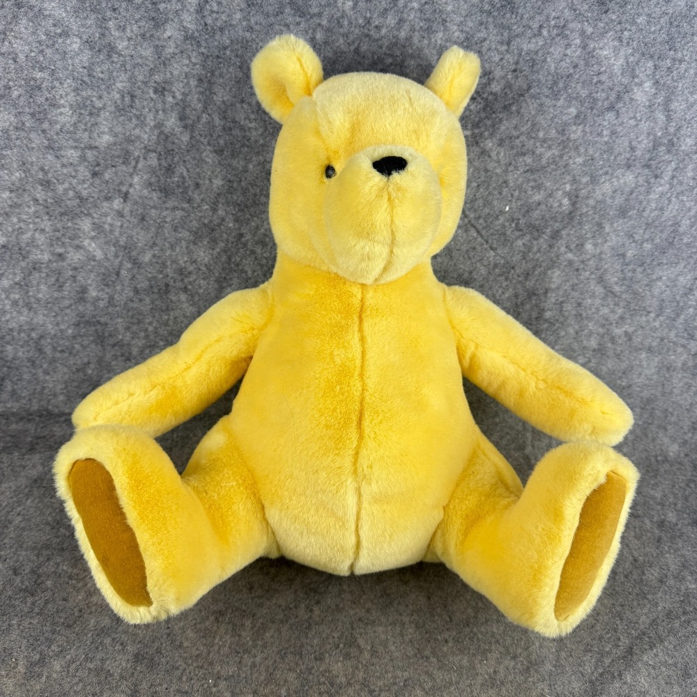 RARE Classic 14" Gund Disney Winnie The Pooh Yellow Plush Doll Toy‎ Figure